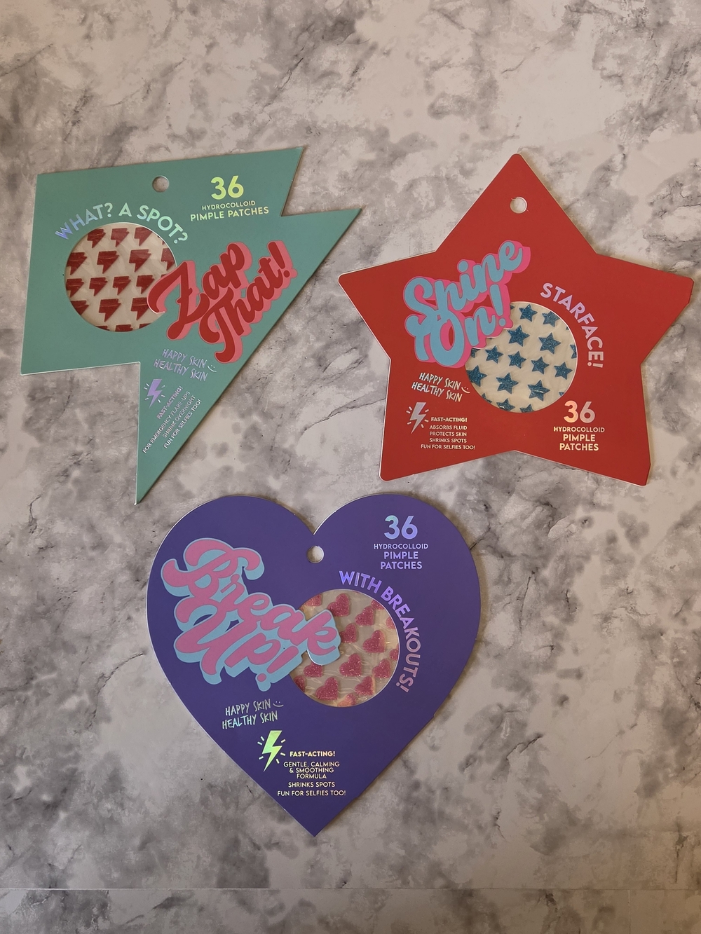 Starface Hydrocolloid Pimple Patches Trio - 36 Count - Red, Green, Purple